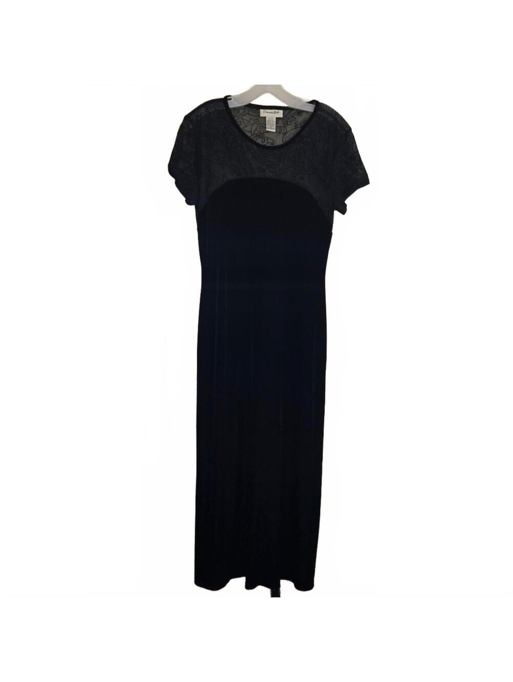 Chico's Black Maxi Dress with Sheer Paisley Top